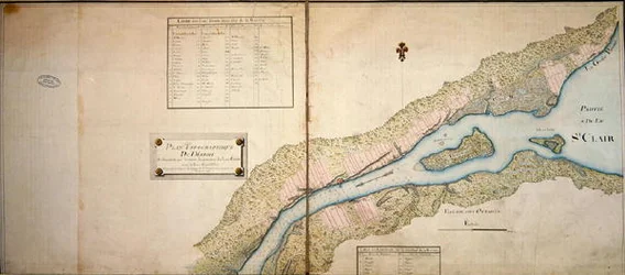 Mapa topográfico de Detroit, 1796